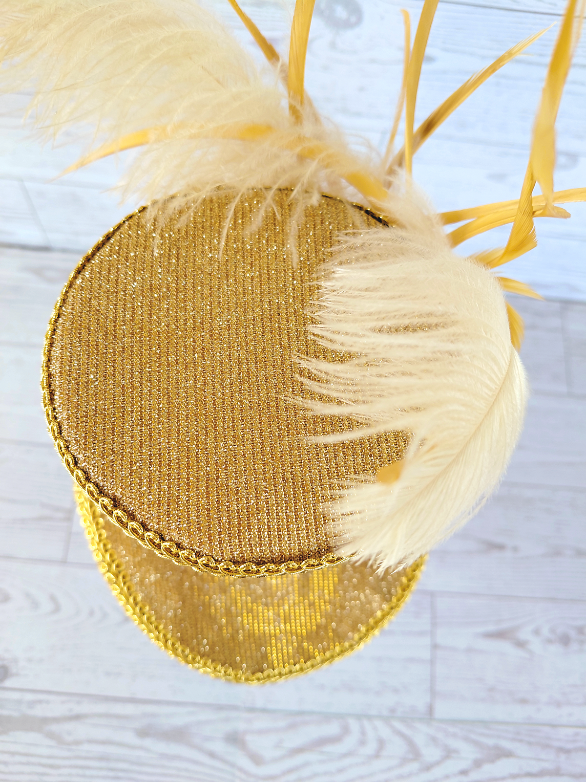 Steampunk Gold Glitter Mini Top Hat