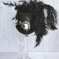 Black Damask Cameo Mini Top Hat