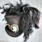 Black Damask Cameo Mini Top Hat