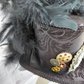 Black Damask Cameo Mini Top Hat