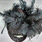 Black Damask Cameo Mini Top Hat