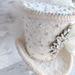 White Ivory Bridal Lace Mini Top Hat