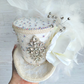 White Ivory Bridal Lace Mini Top Hat