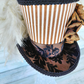 Vintage Striped Damask Cameo Mini Top Hat