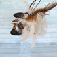 Vintage Striped Damask Cameo Mini Top Hat