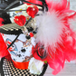 Playing Card Check Mad Hatter Mini Top Hat