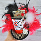 Playing Card Check Mad Hatter Mini Top Hat