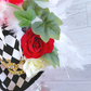 Harlequin Queen of Hearts Mini Top Hat
