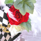 Harlequin Queen of Hearts Mini Top Hat
