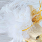 Ivory Lace Steampunk Mini Tricorn Hat