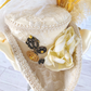 Ivory Lace Steampunk Mini Tricorn Hat