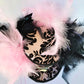Pink Black Damask Mini Top Hat
