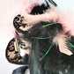 Pink Black Damask Mini Top Hat
