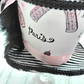Paris Pink Black Glitter Mini Top Hat