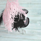 Paris Pink Black Glitter Mini Top Hat