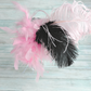 Paris Pink Black Glitter Mini Top Hat