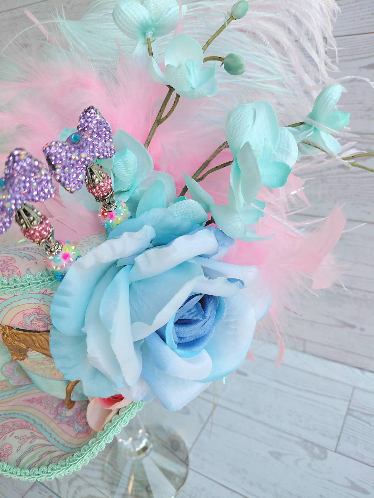 Pastel Horse Kentucky Derby Mini Top Hat