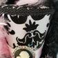 Pink Black Damask Mini Top Hat