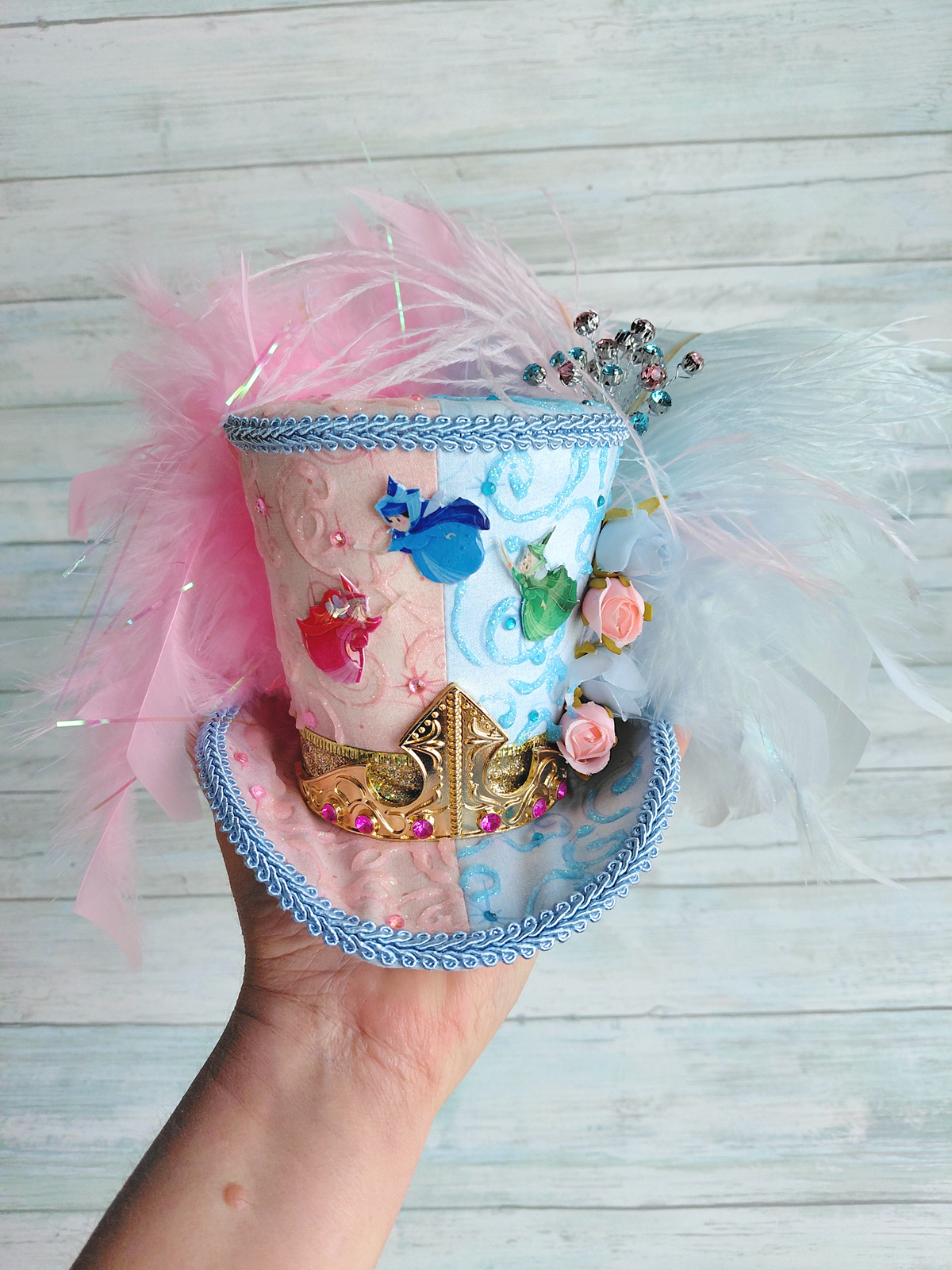 Princess Pink Blue Mini Top Hat