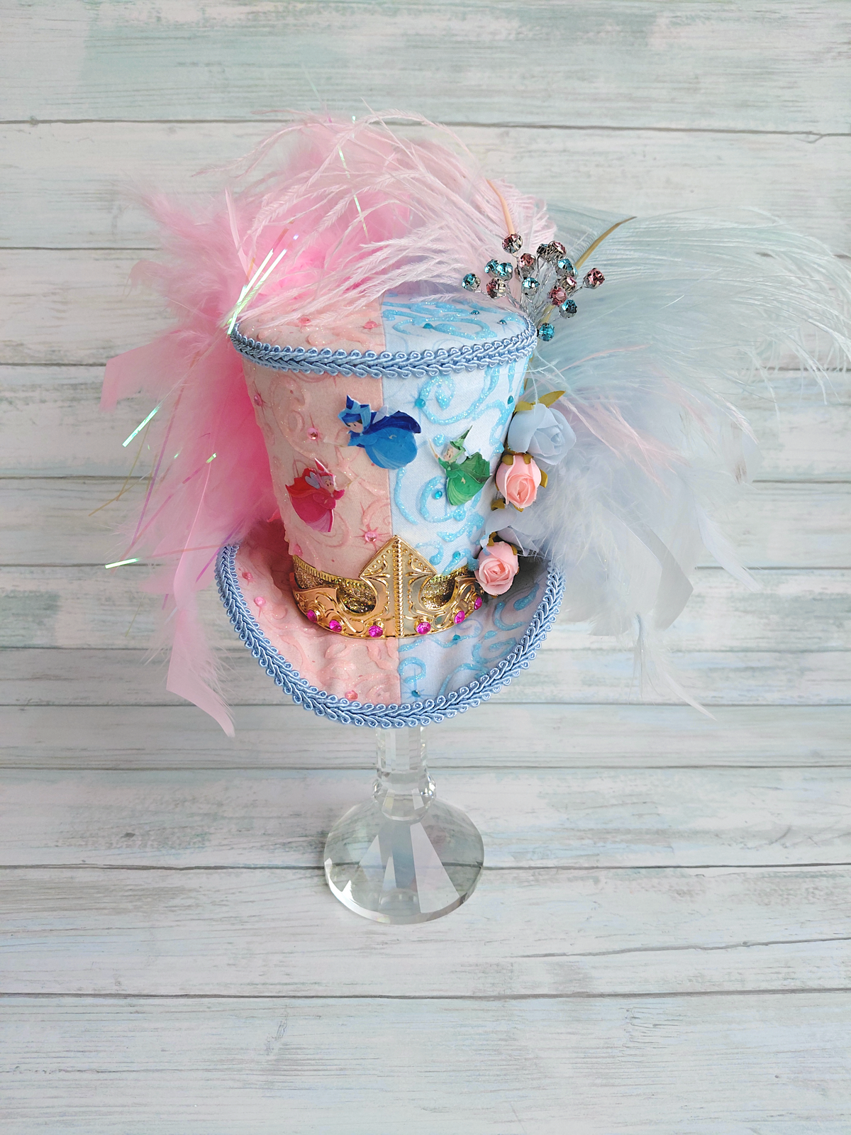 Princess Pink Blue Mini Top Hat
