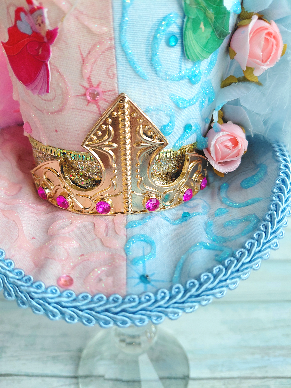 Princess Pink Blue Mini Top Hat