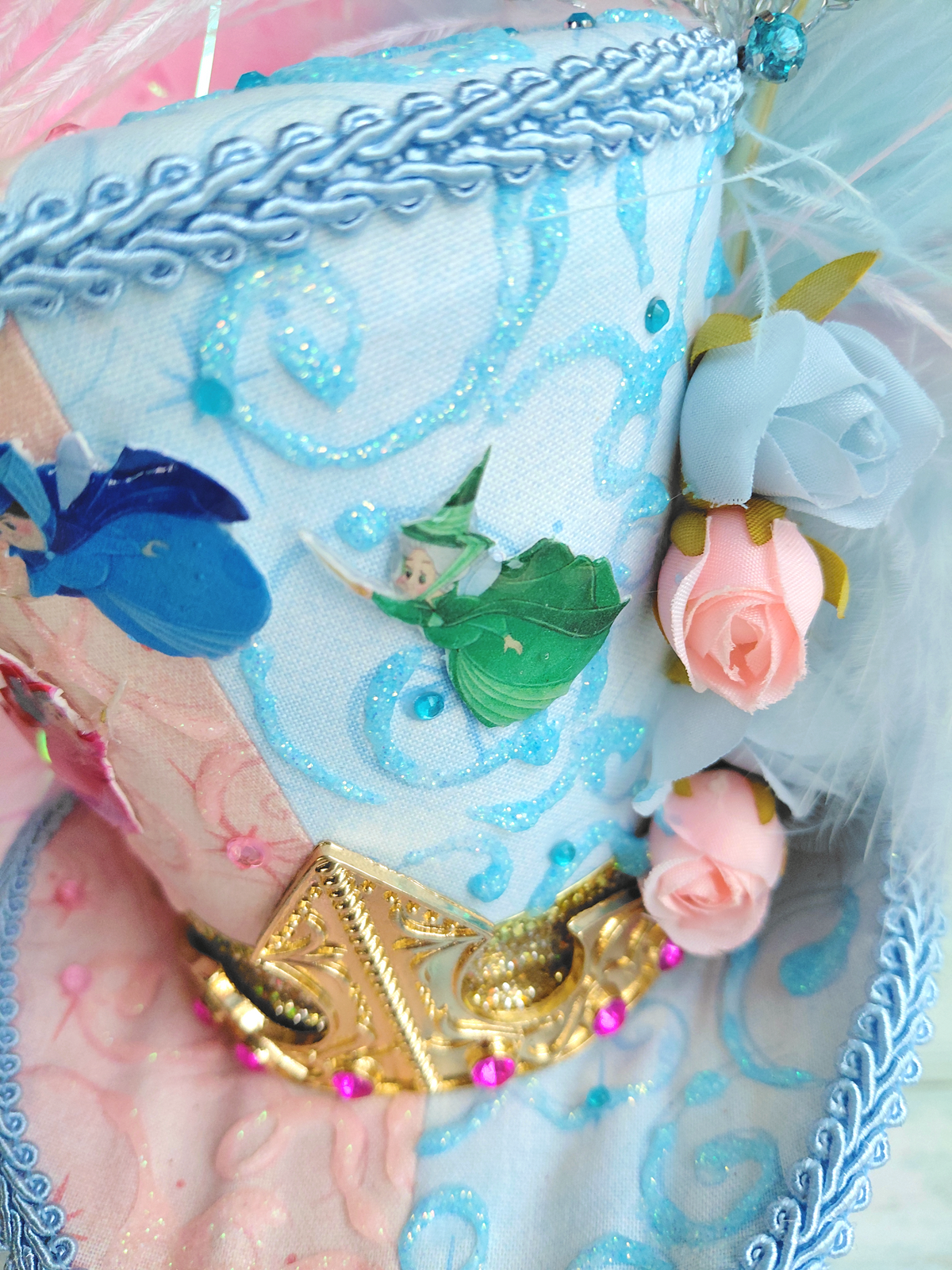 Princess Pink Blue Mini Top Hat