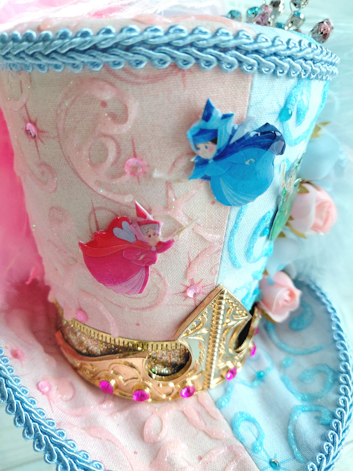 Princess Pink Blue Mini Top Hat