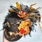 Copper Black Steampunk Mini Top Hat