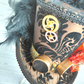 Copper Black Steampunk Mini Top Hat