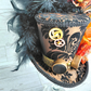 Copper Black Steampunk Mini Top Hat
