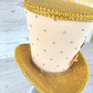 Steampunk Gold Glitter Mini Top Hat