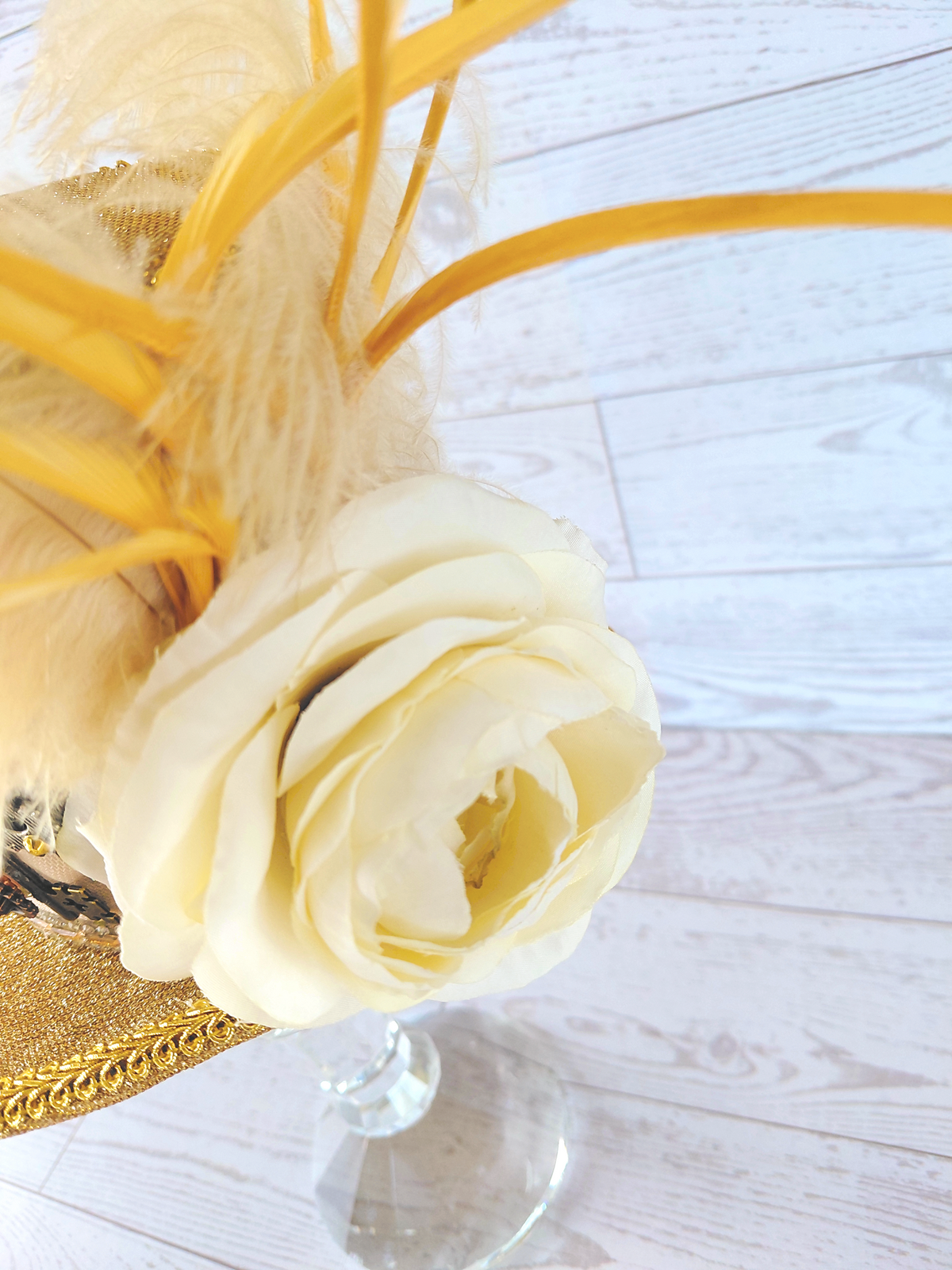 Steampunk Gold Glitter Mini Top Hat