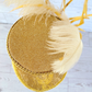 Steampunk Gold Glitter Mini Top Hat