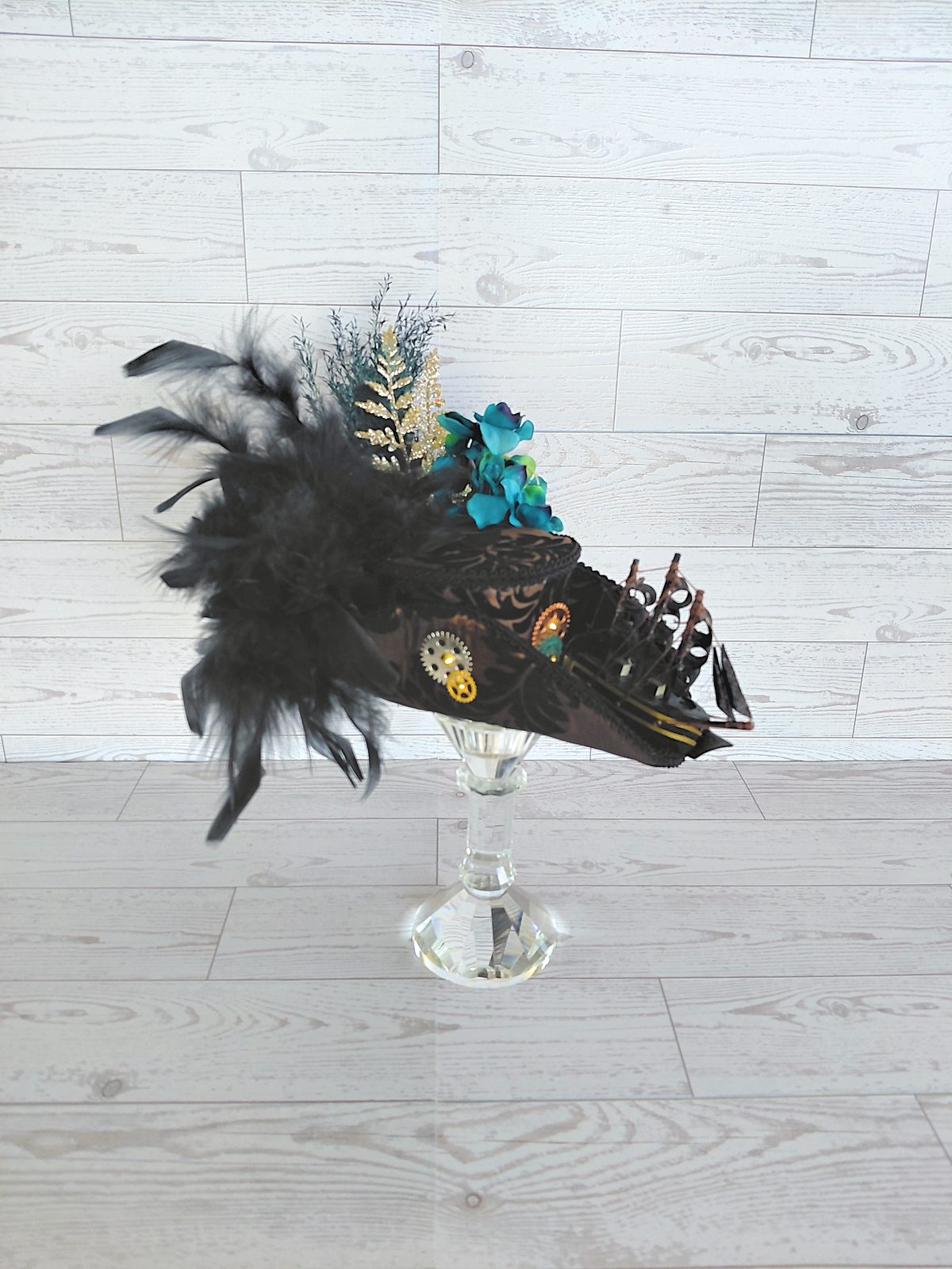 Steampunk Ship Mini Tricorn Hat