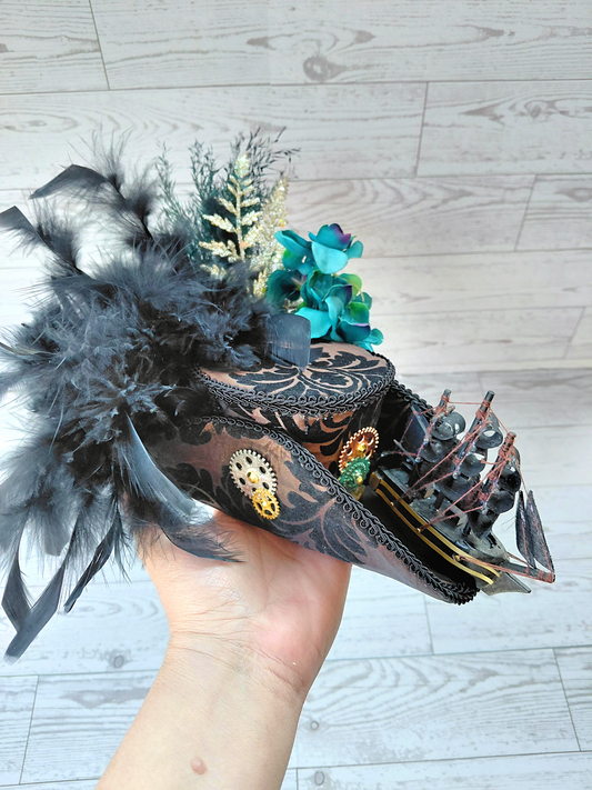 Steampunk Ship Mini Tricorn Hat