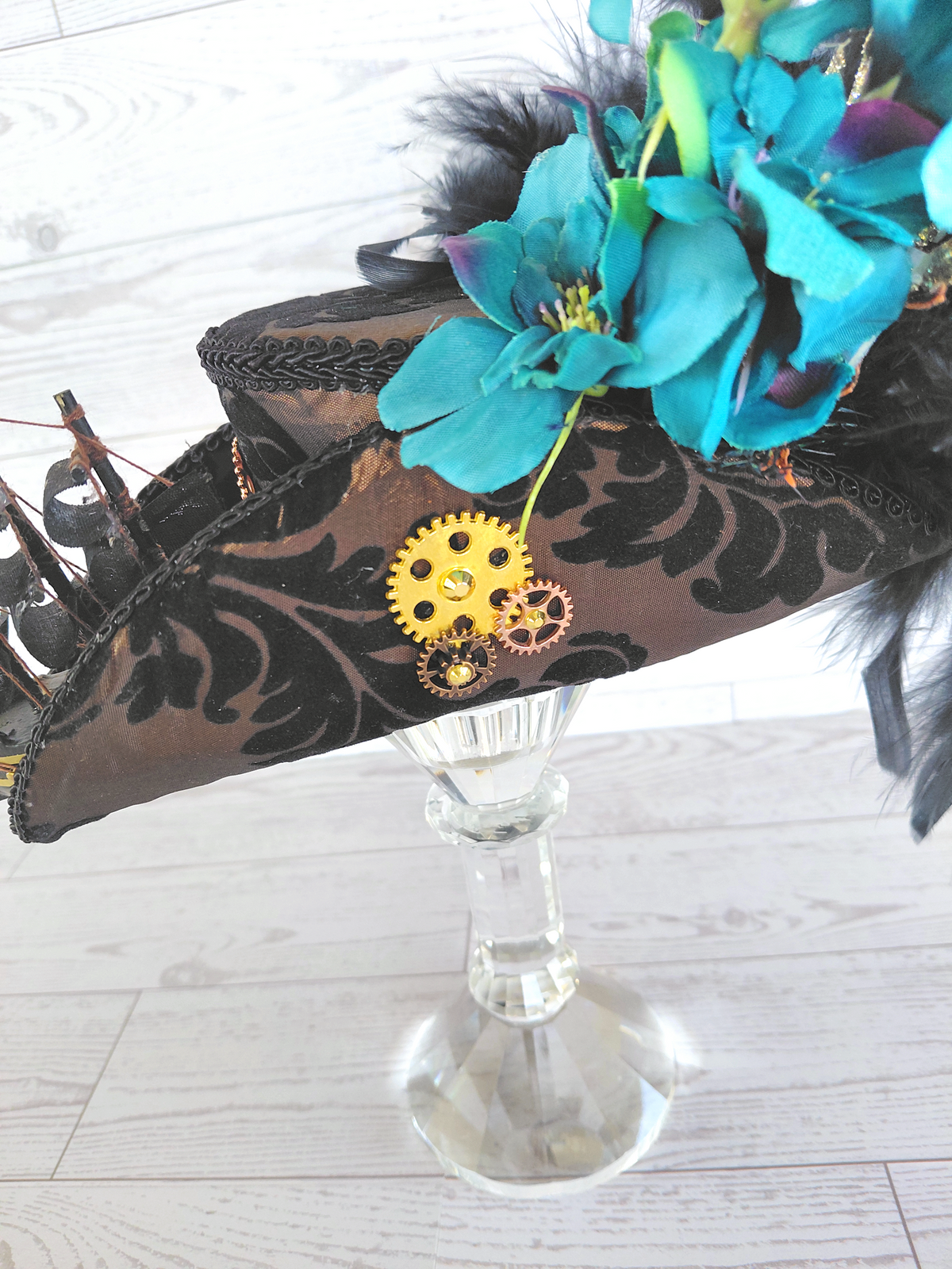 Steampunk Ship Mini Tricorn Hat