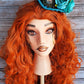 Teal Black Stripe Steampunk Mini Top Hat