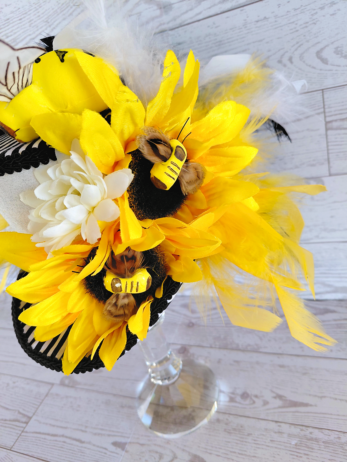 Bumblebee Sunflower Mini Top Hat