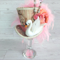 Regal Swan Floral Mini Top Hat