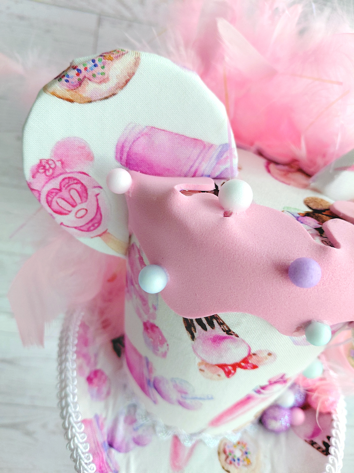 Whimsical Candy Sweets Mouse Ears Mini Top Hat