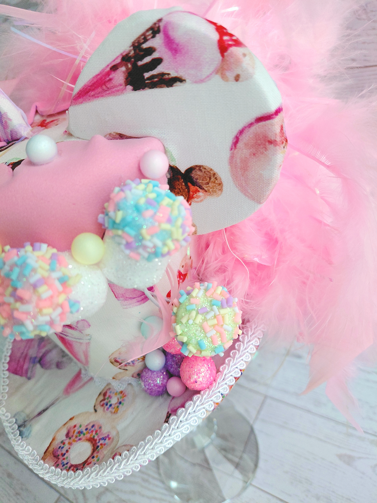 Whimsical Candy Sweets Mouse Ears Mini Top Hat