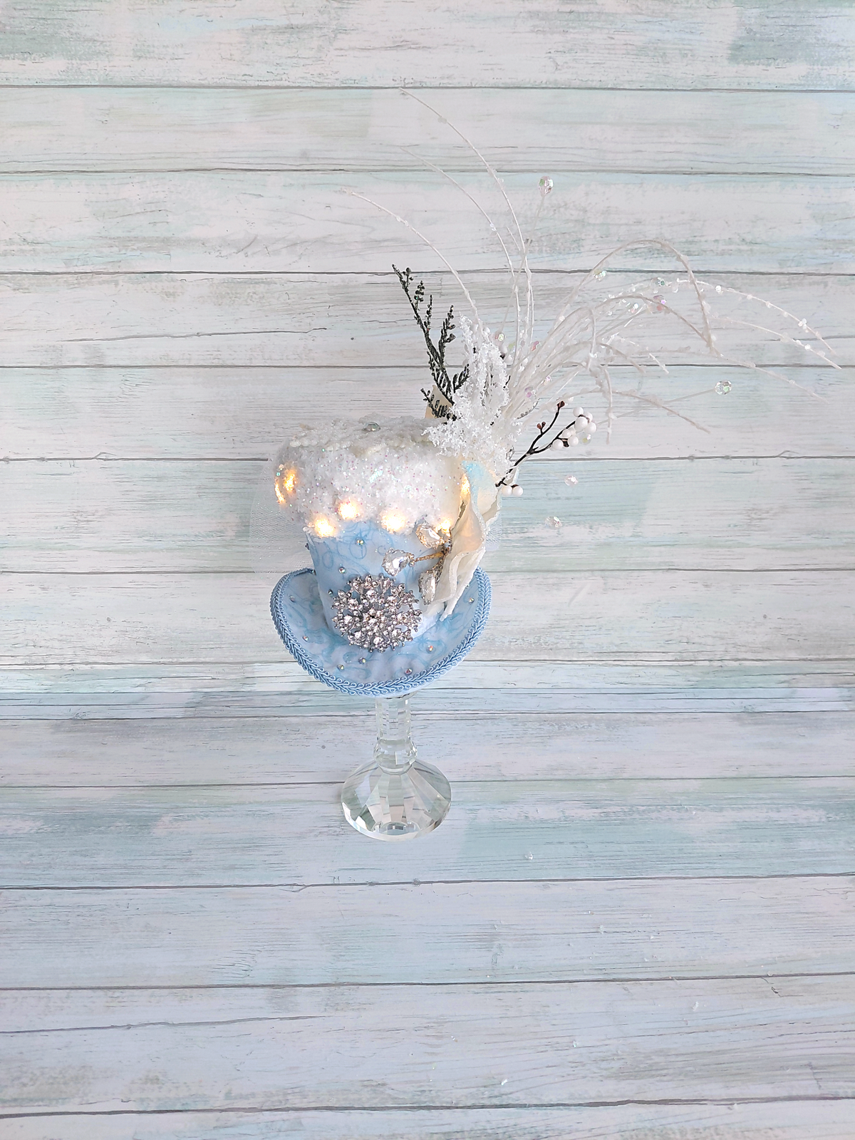 Winter Wonderland Light Up Mini Top  Hat