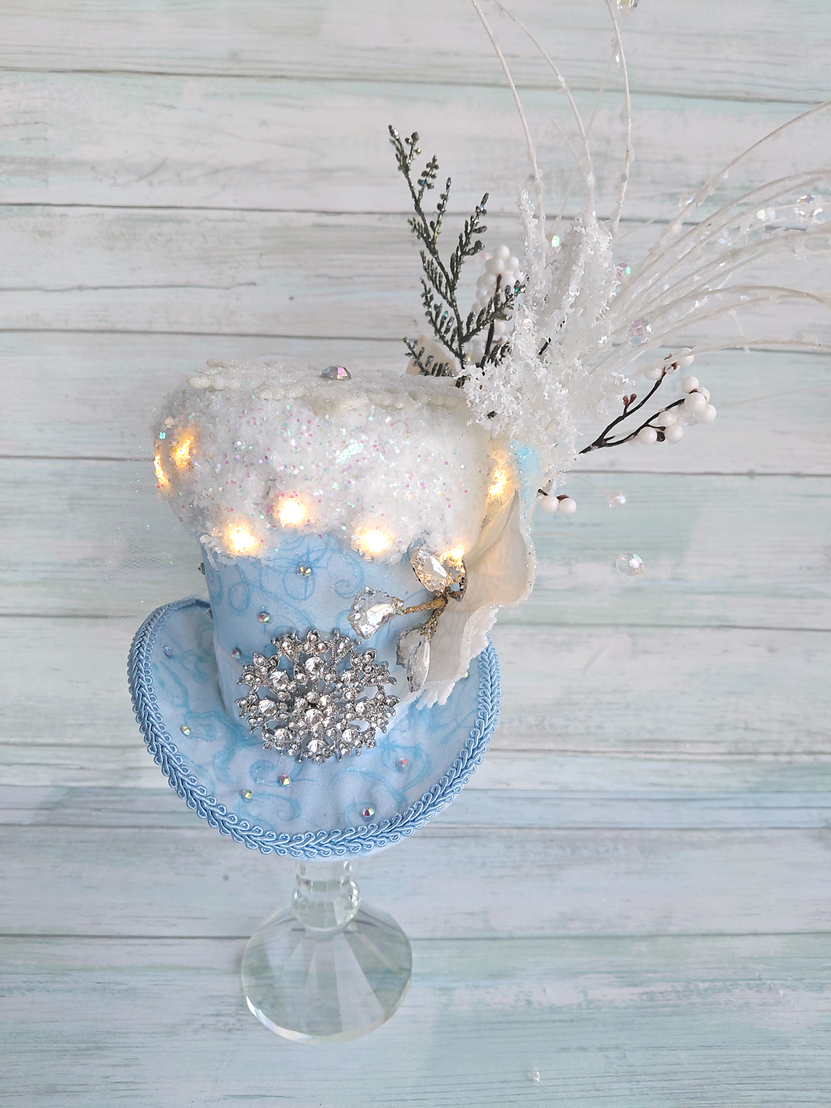Winter Wonderland Light Up Mini Top  Hat